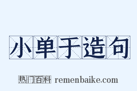 小单于造句是什么意思的图片